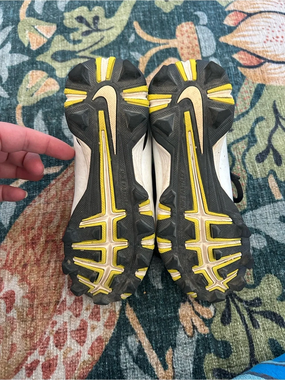 Nike Kids Black and White High-Top cleats
